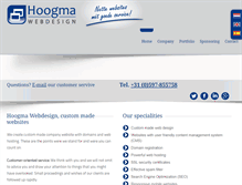 Tablet Screenshot of hoogmawebdesign.com